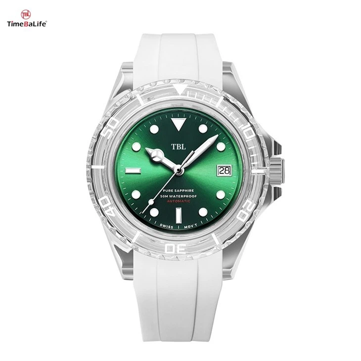 Casa de safir transparent OEM SW 200-1 Moviment BGW9 Luminous Watch