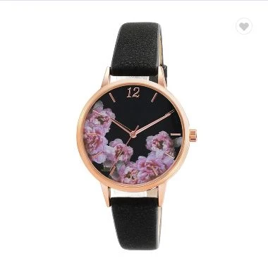 Alloy Elegant Fashionable Leather Lady Watch