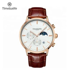Rose Gold Women Watch Moonphase