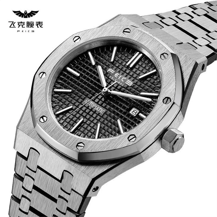 Flyke FM019AP New Automatic Mechanical Watch Royal Oak Men's Watch Waterproof Luminous Stainless Steel Men's Watch