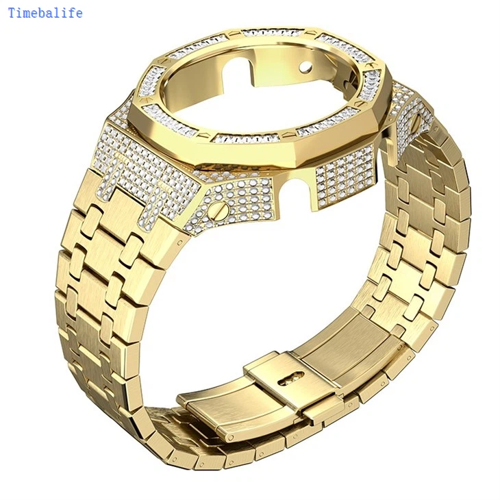 Stones Bezel Watch Case
